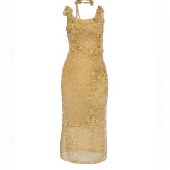 Cult Gaia - Pemma Crochet Dress - Gold Cult Gaia - Pemma Crochet Dress - Gold
